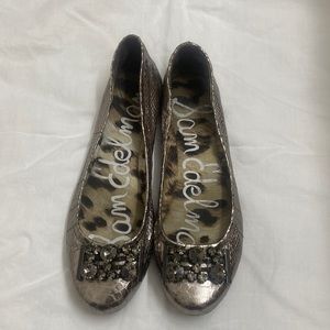 Sam Edelman Rhinestone Bronze Shoes